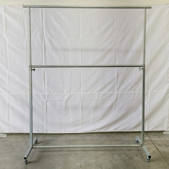 Porte habit en H deux étages avec roulettes - Penderie | Matériel Forain