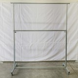 Porte habit en H deux étages avec roulettes - Penderie | Matériel Forain
