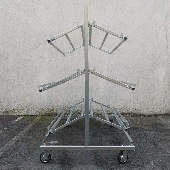 Porte cagettes 3 étages à roulettes double - Etalage | Matériel Forain