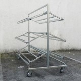 Porte cagettes 3 étages à roulettes double - Etalage | Matériel Forain