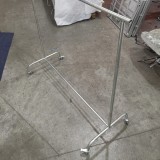 Porte habit long fixe avec roulettes acier et rallonges - Penderie | Matériel Forain